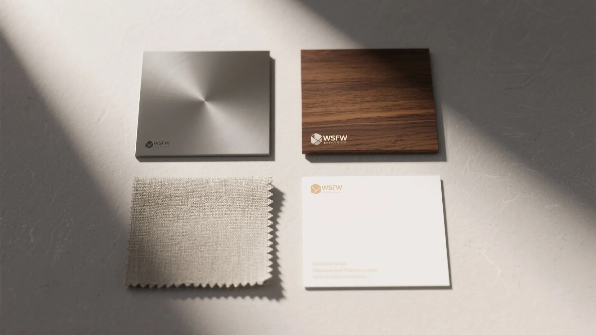 Material palettes that harmonize: matte metals + warm wood