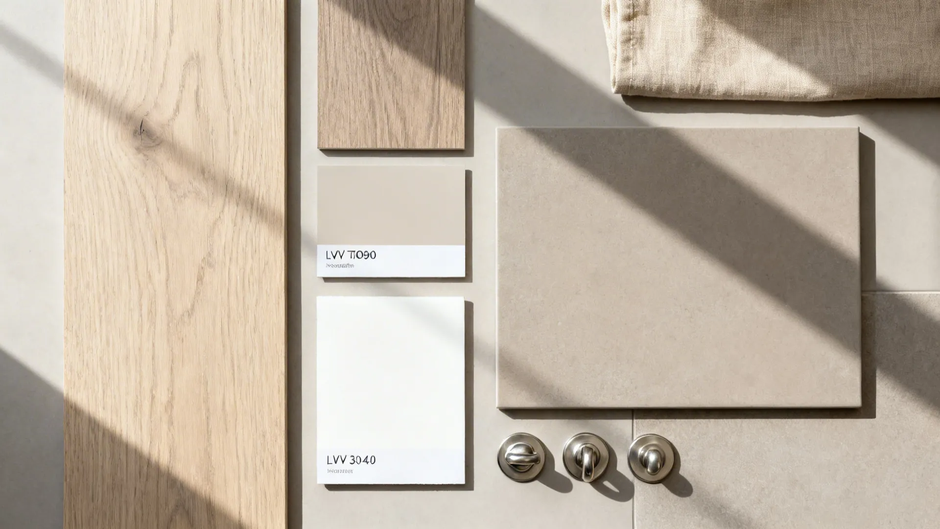 Lighter wood tones with matte textures