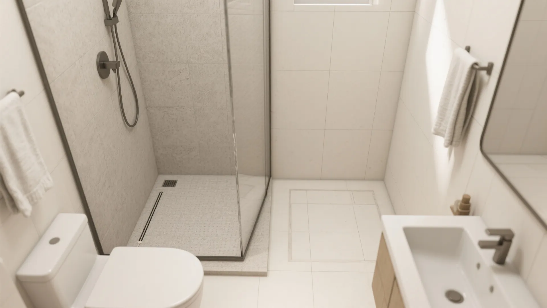 Matte porcelain zones with high DCOF