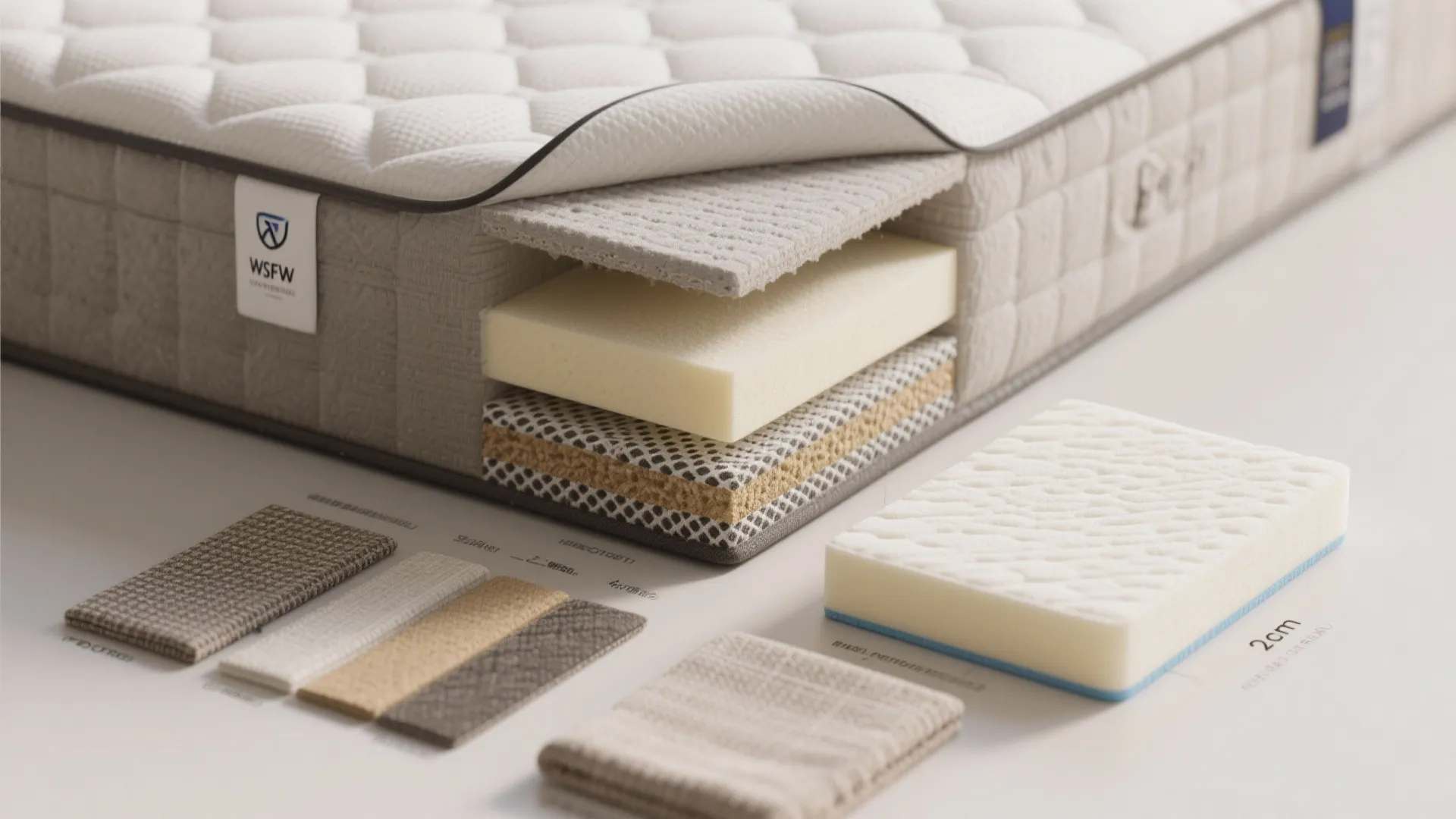 [
  {
    "items": [
      {
        "url": "https://coohom-biz-sg-s3.coohom.com/ins/static/article/mattress-layers-1760449382843284800.jpg",
        "alt": "Cross section showing different foam layers and fabric samples of a modern high quality mattress"
      }
    ]
  }
]