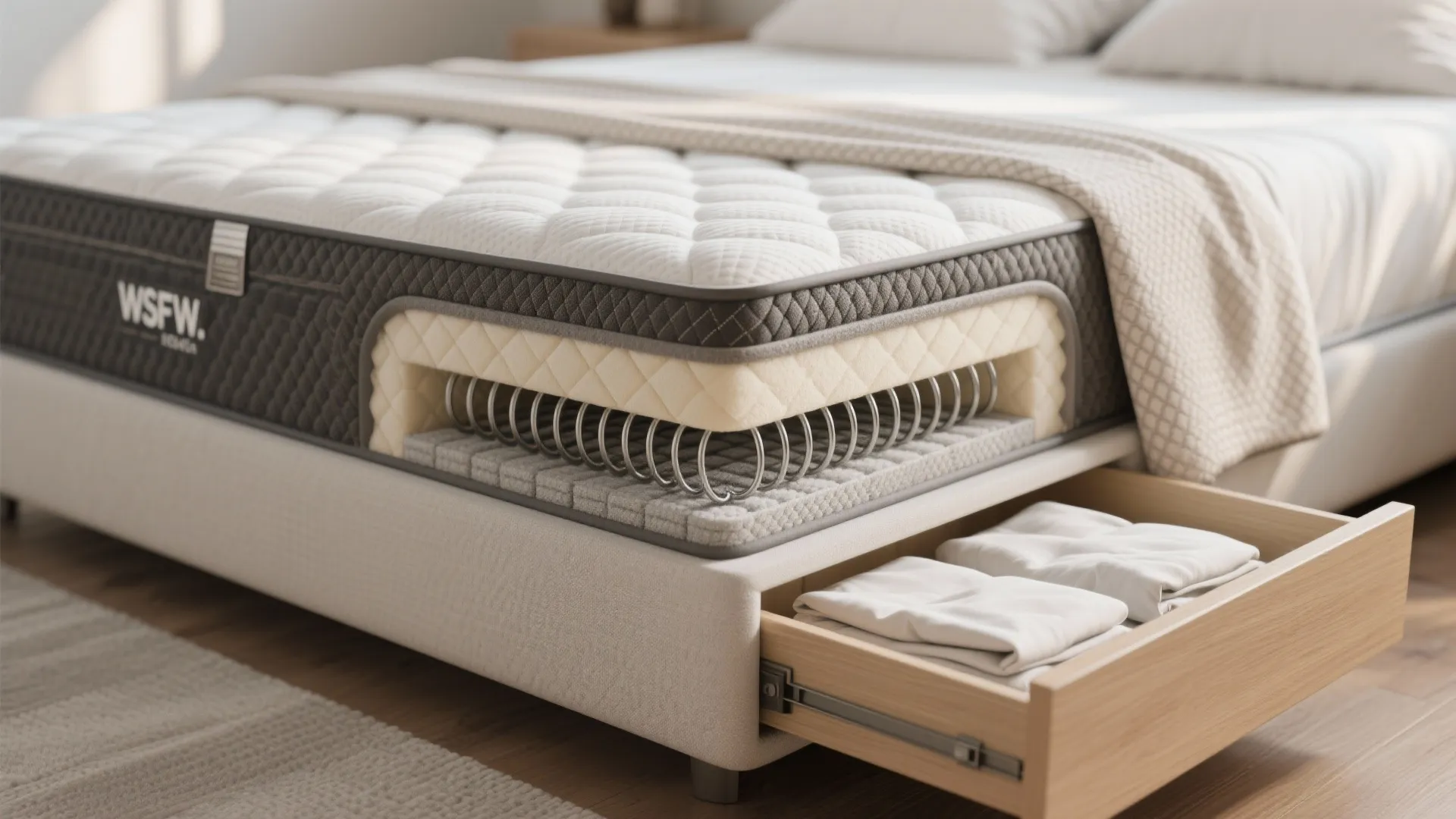 5. Prioritize mattress comfort and easy linen storage