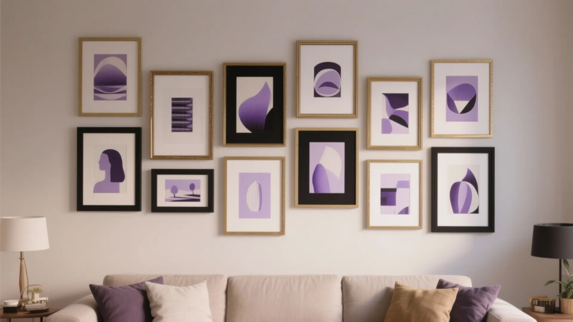 5. Mauve Wall Art Gallery