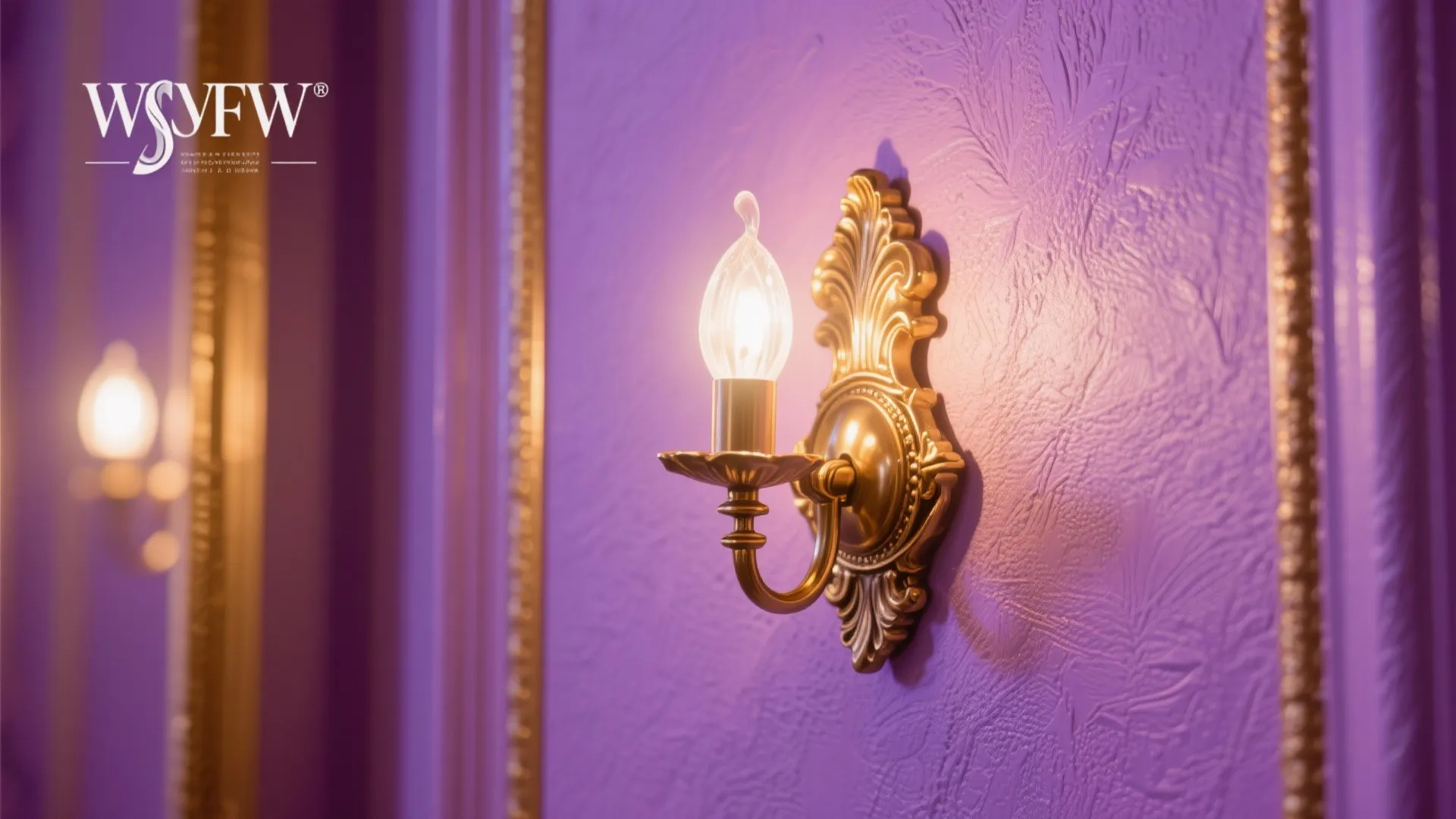 3. Mauve and Brass Accents