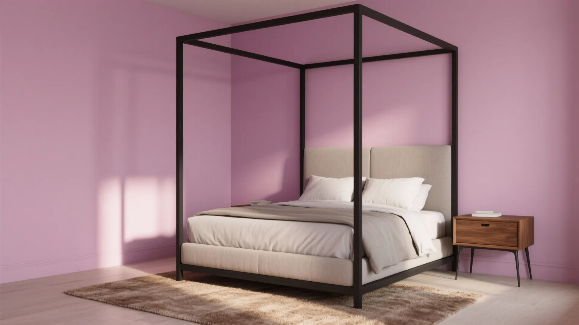 Mauve Pink + Greige + Black Metal