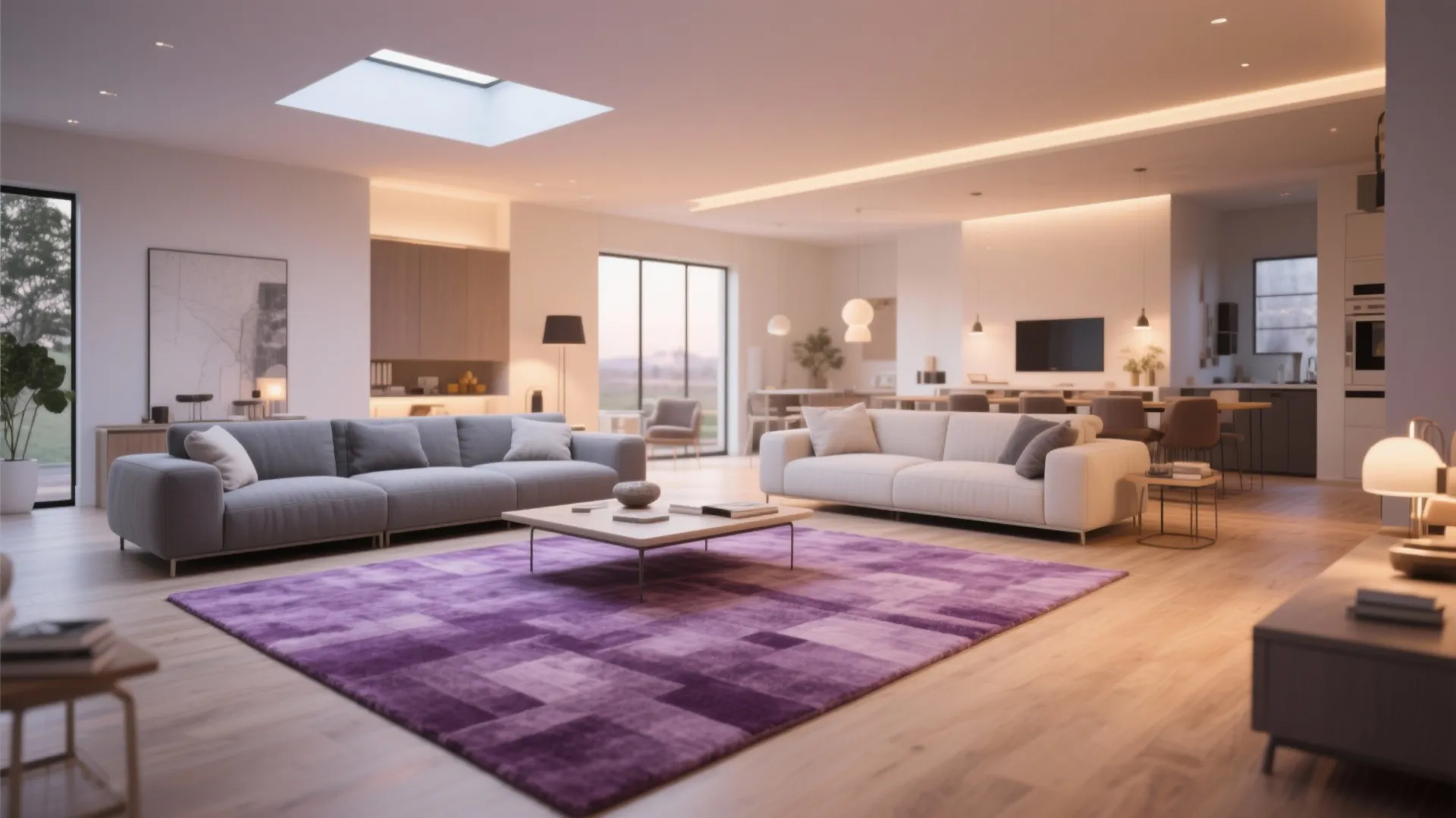 6. Mauve Rug as Anchor