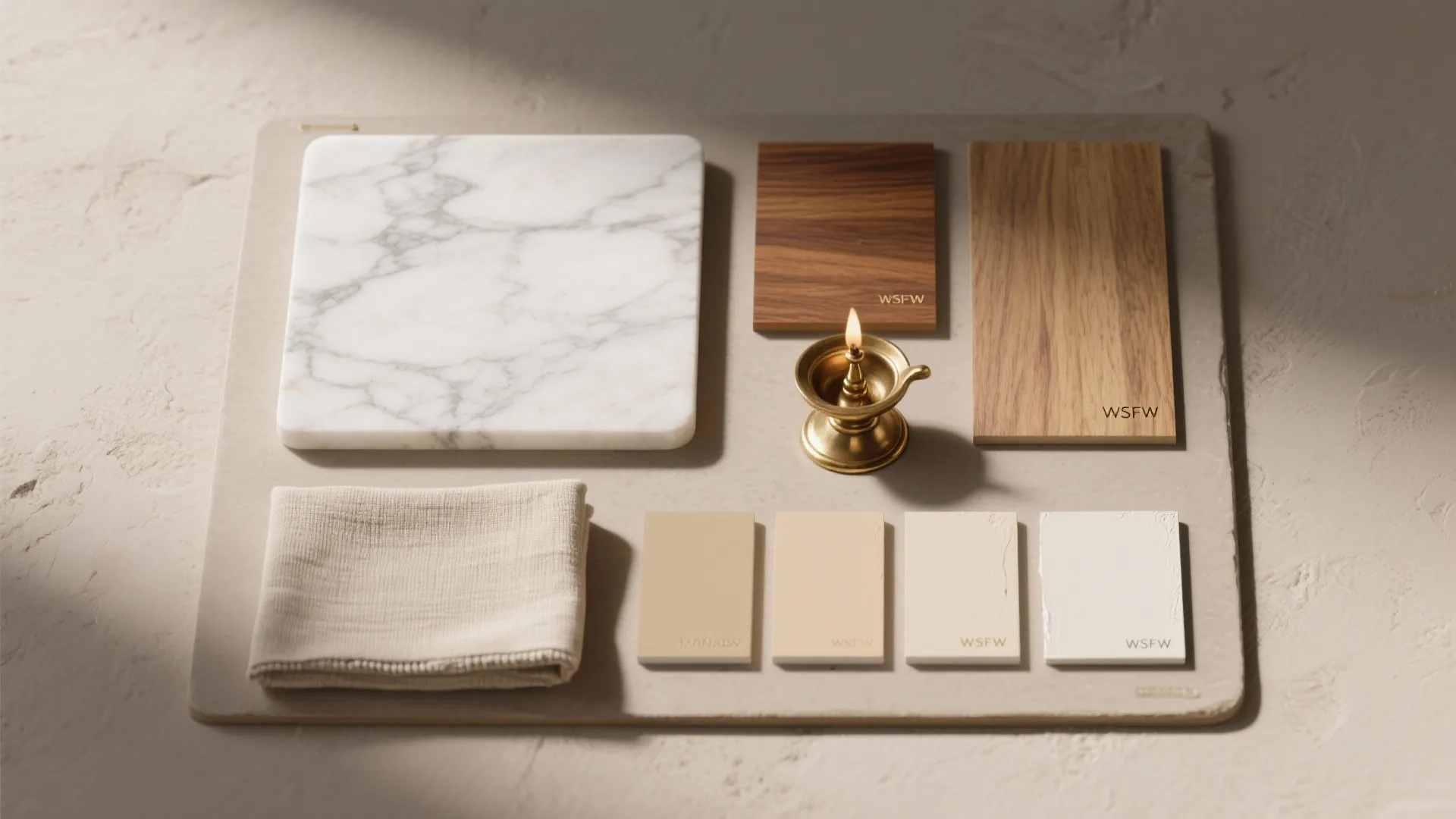 Marble, Brass, And Warm Wood For Timeless Calm