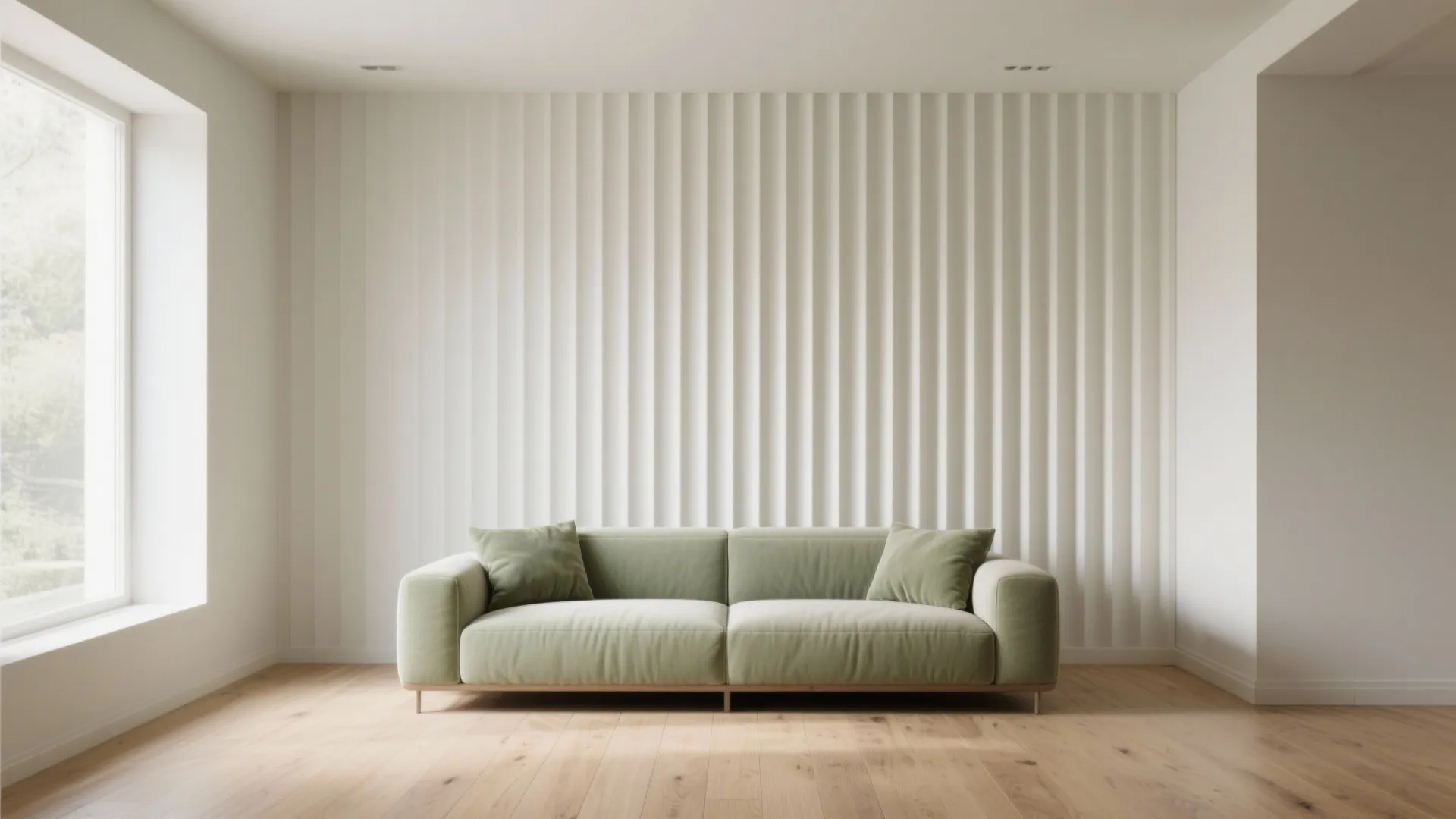 Fluted MDF panels for taller, calmer rooms