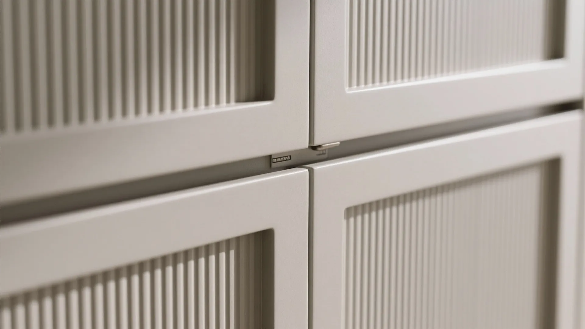 Minimalist wall paneling with hidden storage