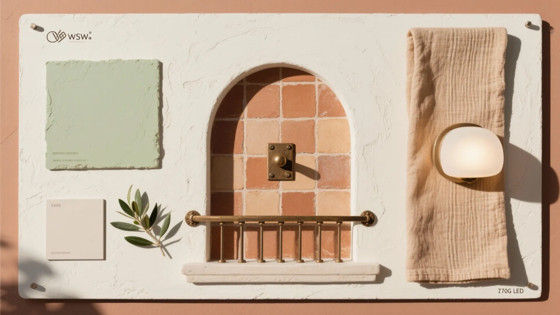 Mediterranean Plaster Curves and Terracotta Tone