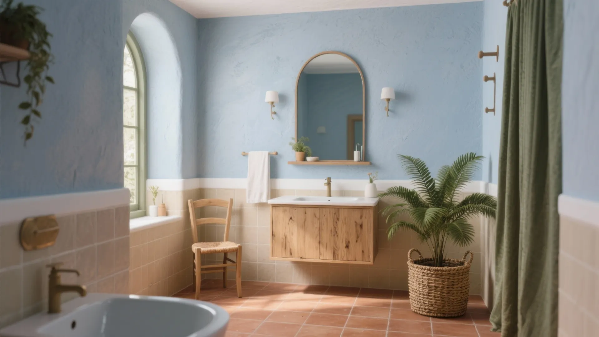 Mediterranean Bathroom Decor: 5 Inspiring Ideas: Small-space Mediterranean bathroom decor — sun, texture, and clever storage in five practical inspirations