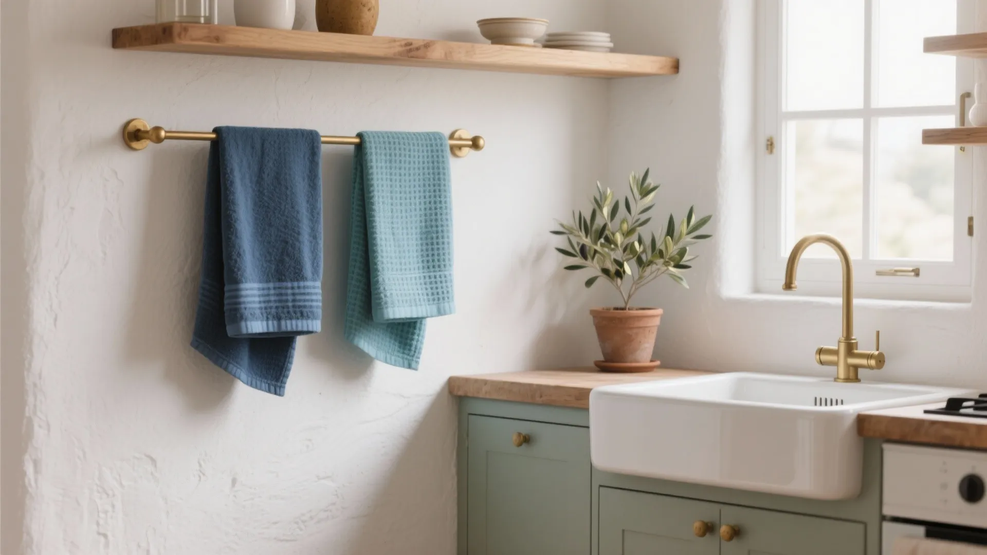 5 Blue Kitchen Towel Ideas for Small Kitchens: How I used blue kitchen towels to transform tiny cooking spaces with color, texture, and smart storage
