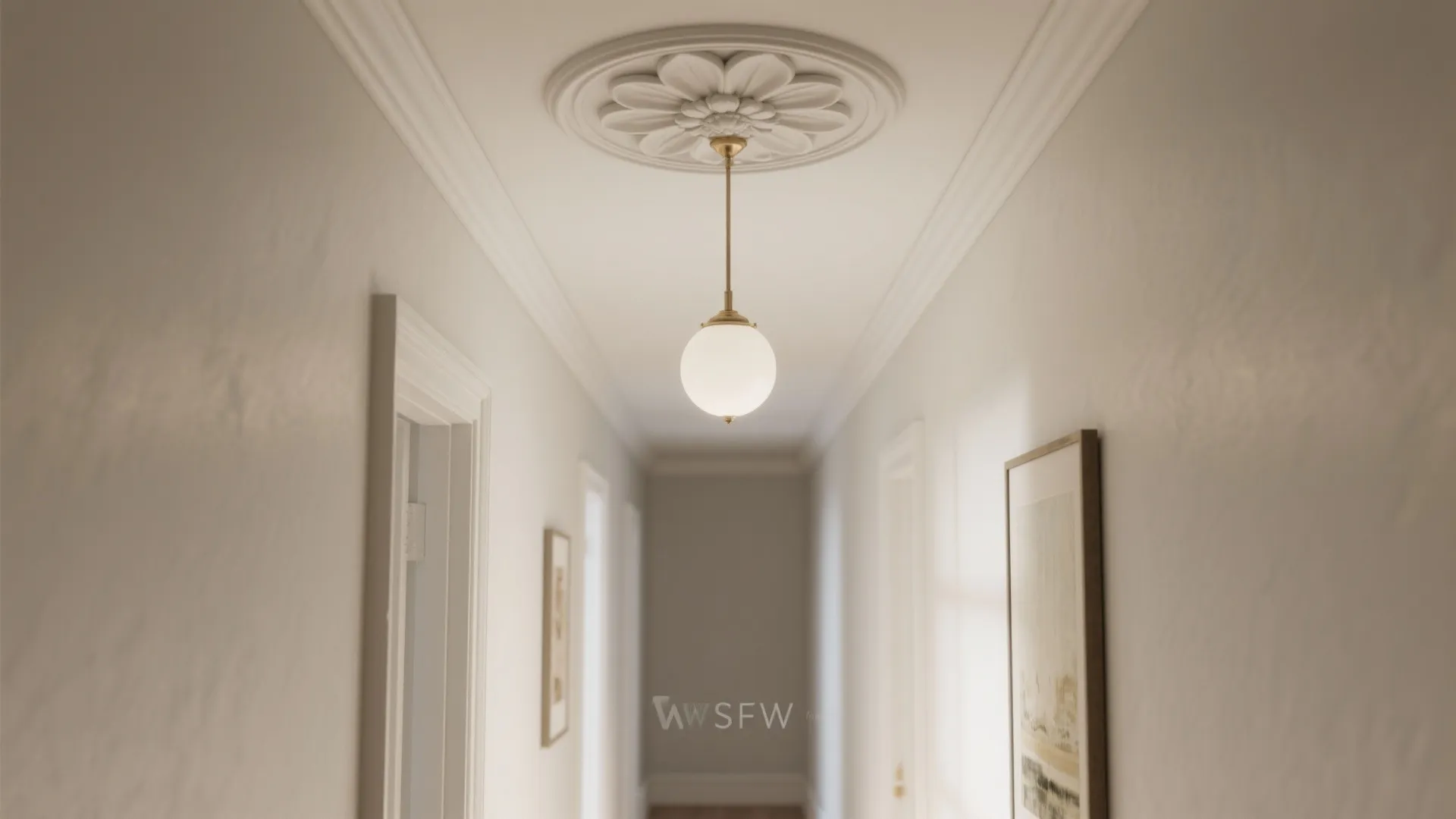 Floral Plaster Medallions with Modern Lines