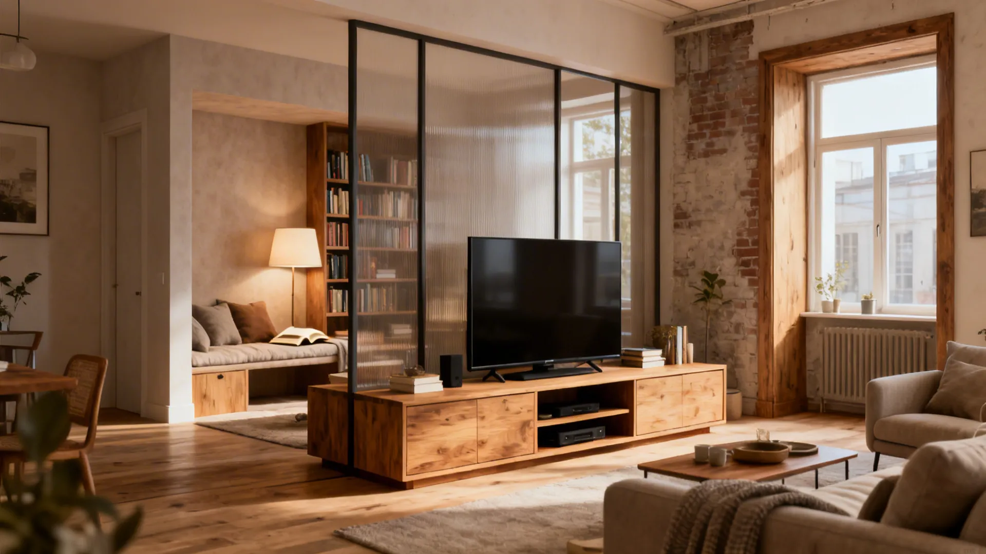 4. Media cabinet as divider