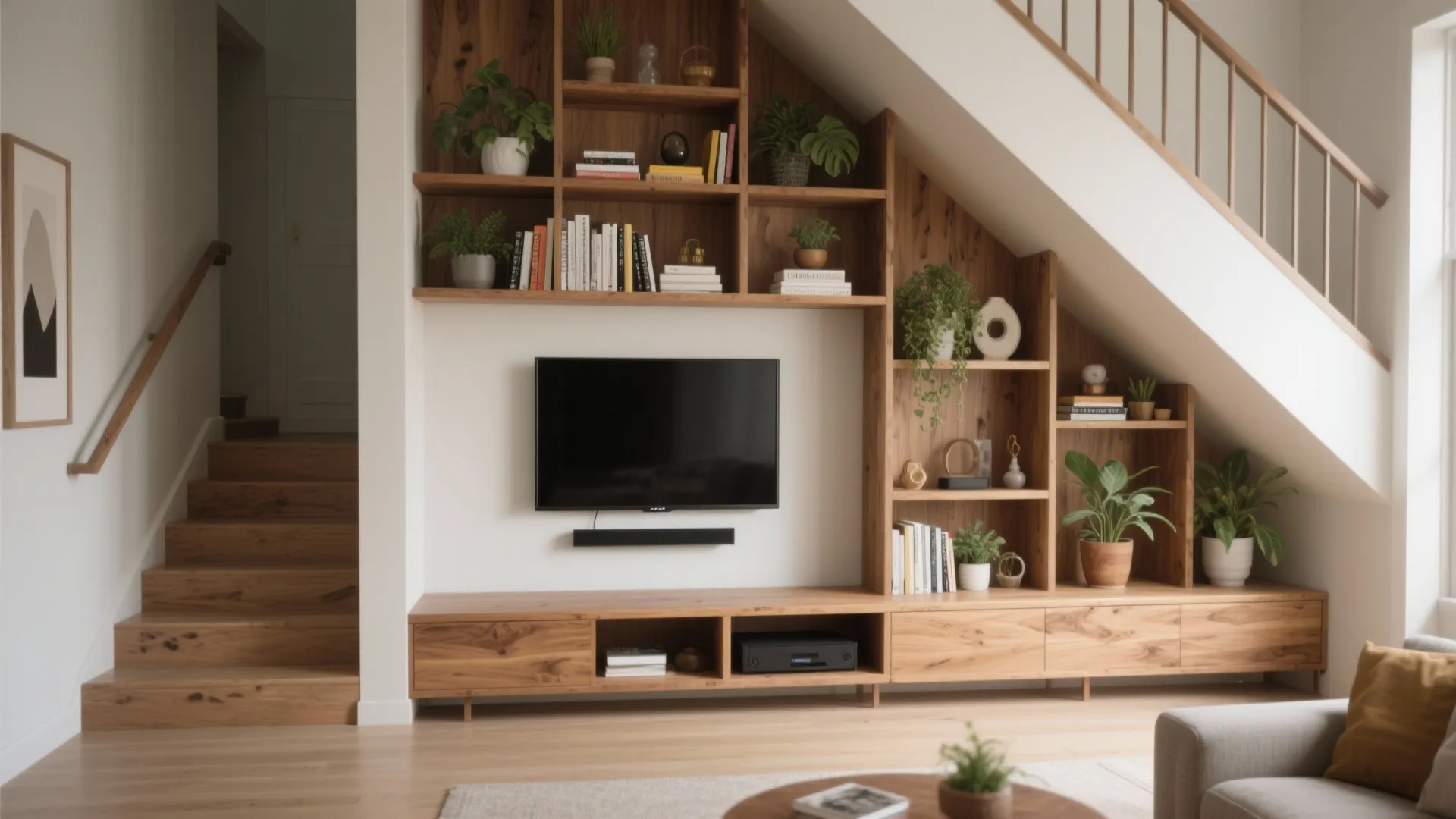 4. Media center or display shelving