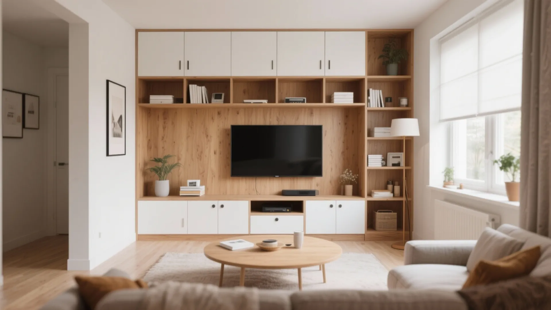 Integrated Media and Storage Wall