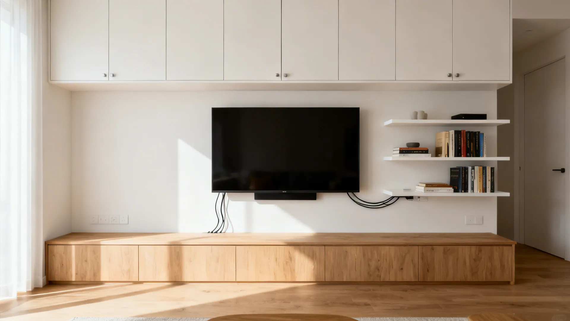 Built-ins that double as media + storage wall