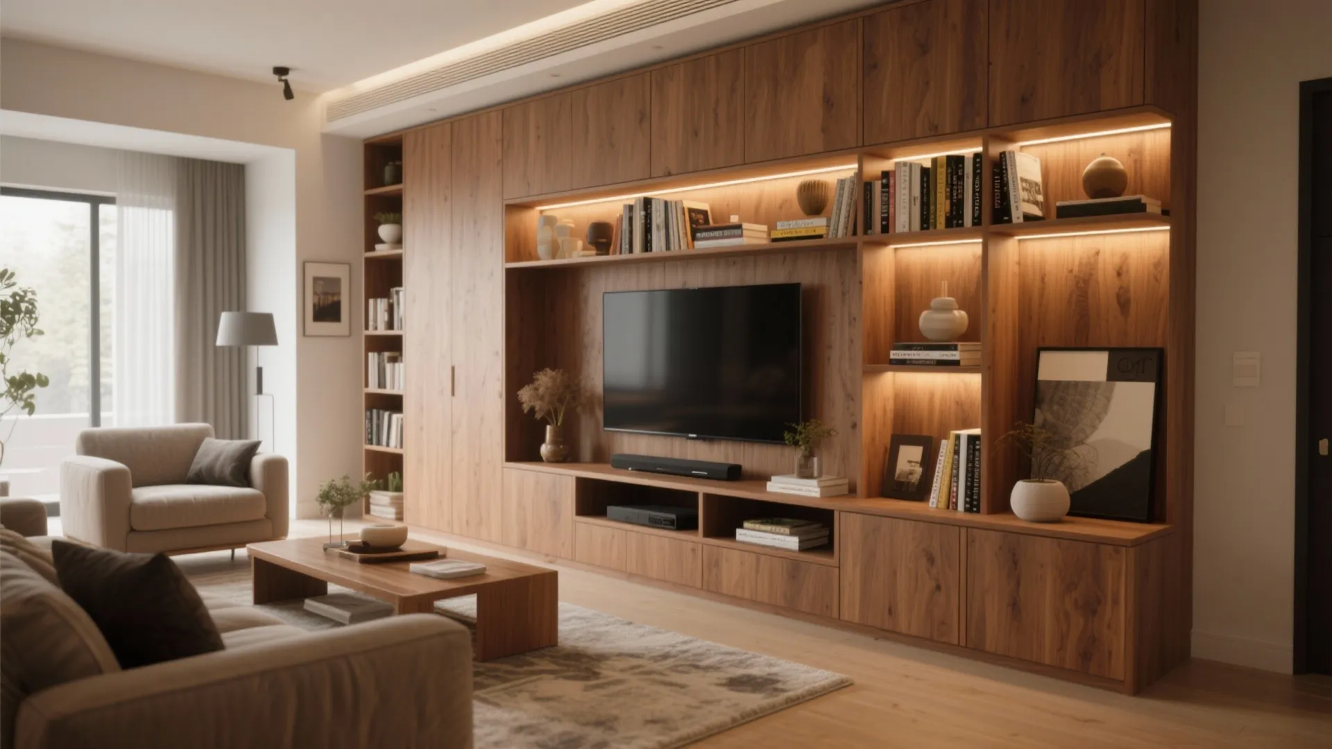 6. Media Wall Built-ins