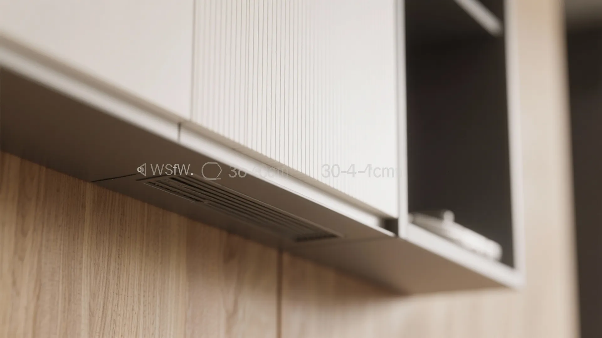 Built-in storage wall with a floating feel