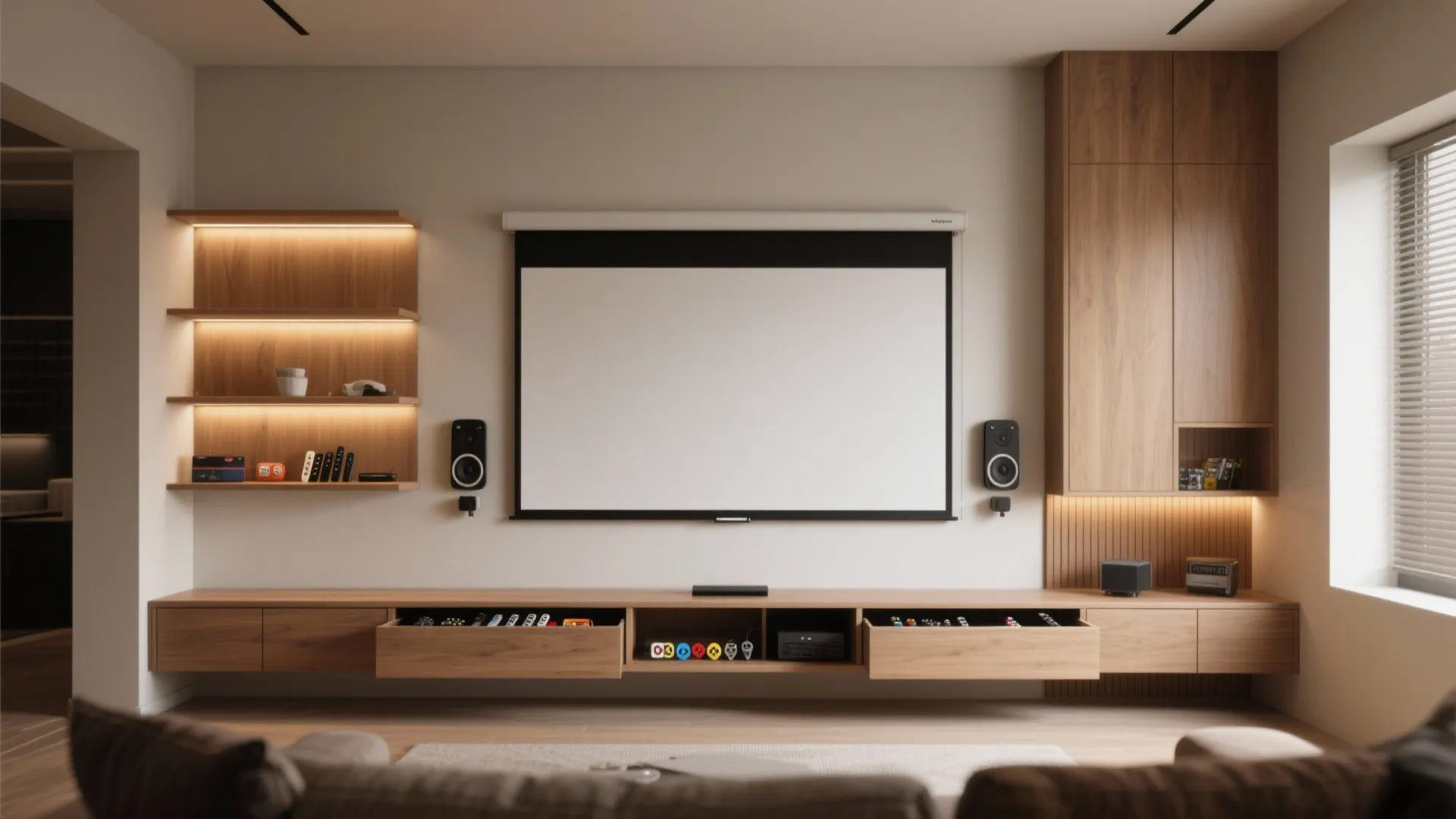 2. Multi-use media wall