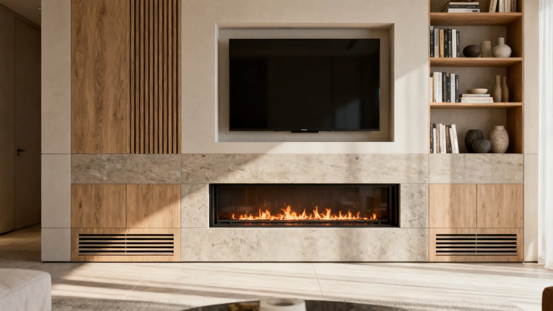 4. Integrate storage with a media wall