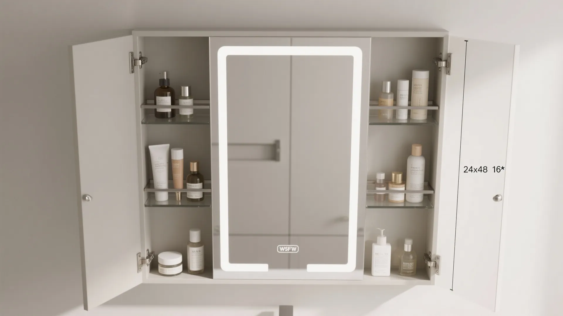 3. Mirror + Shallow Medicine Cabinet Combo