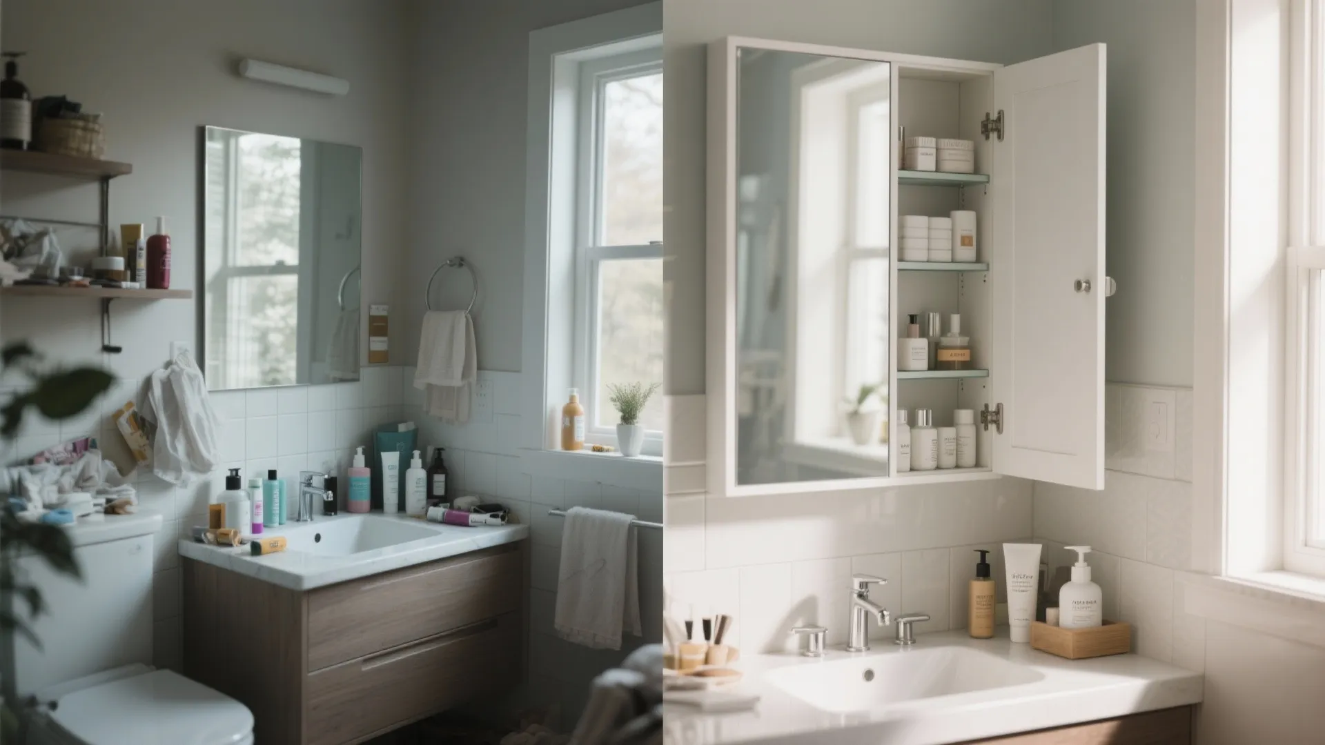 5. Corner Medicine Cabinet with Mirrored Door