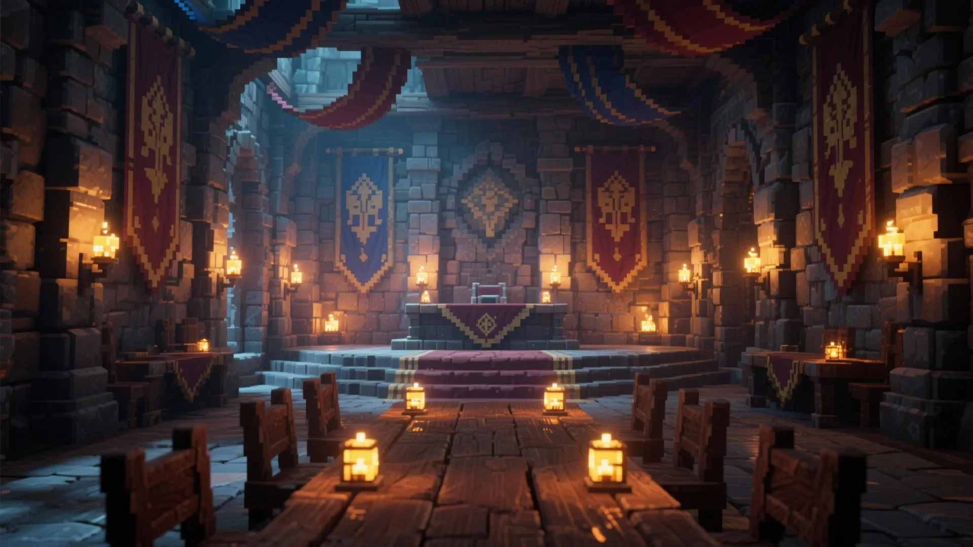 3. Medieval Hall with Raised Platform