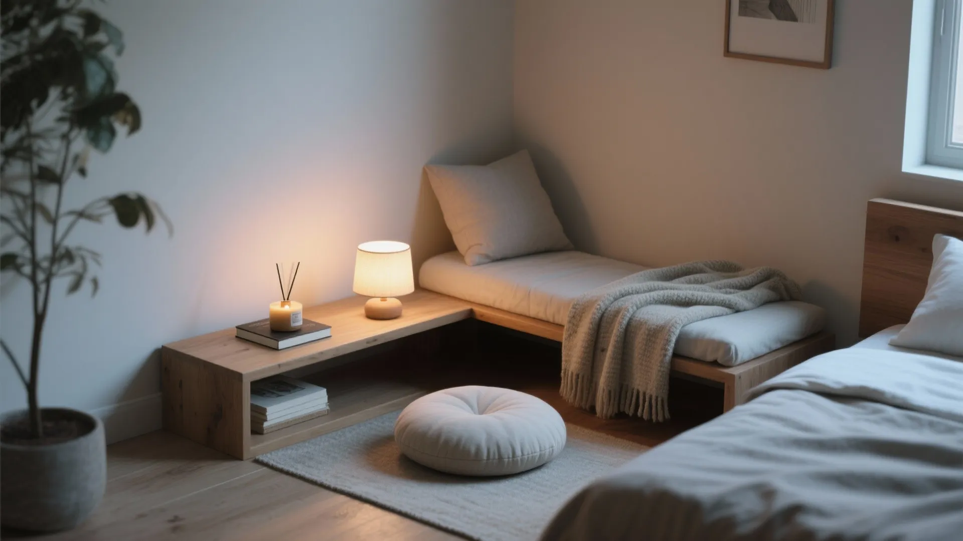 5. Create a tiny meditation or reading nook