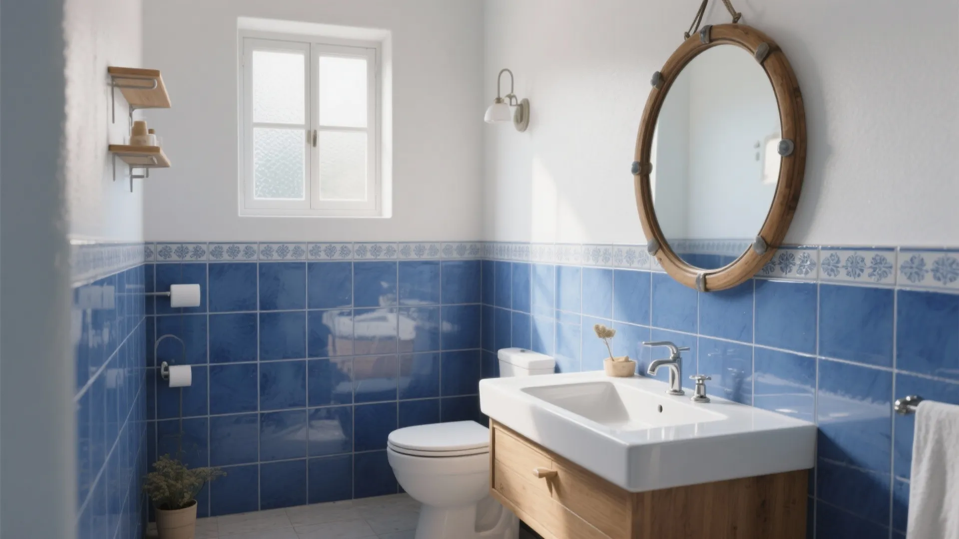 Blue Porcelain Tile Bathroom Ideas — 5 Inspiring Designs: Creative small-bathroom solutions using blue porcelain tile from a decade of kitchen and bath projects