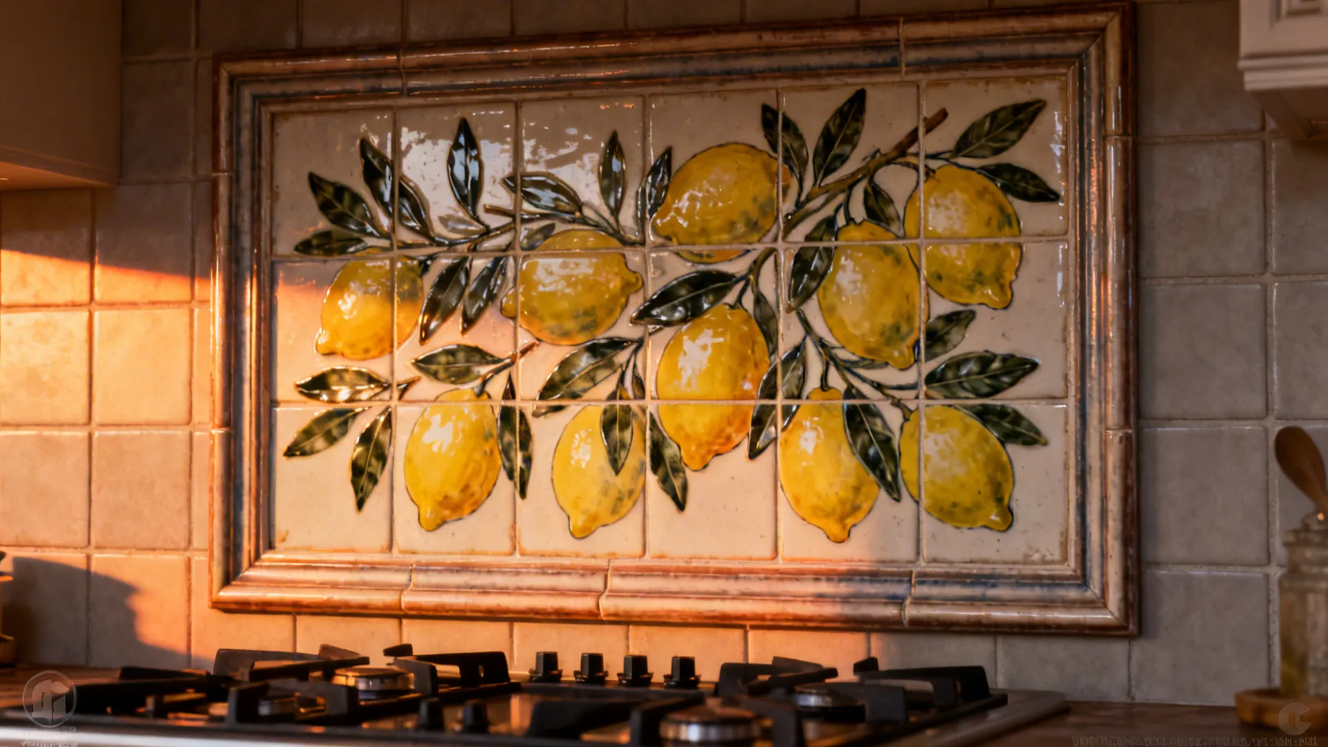 Mediterranean Citrus Mosaics: Hand-Painted Flair