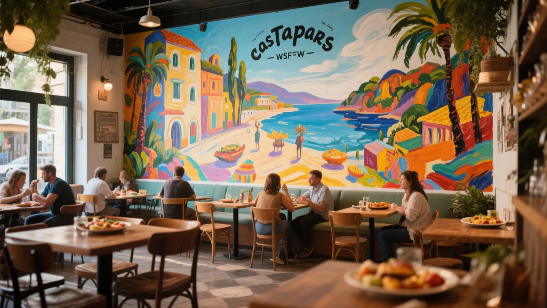 Vibrant Hand-Painted Murals