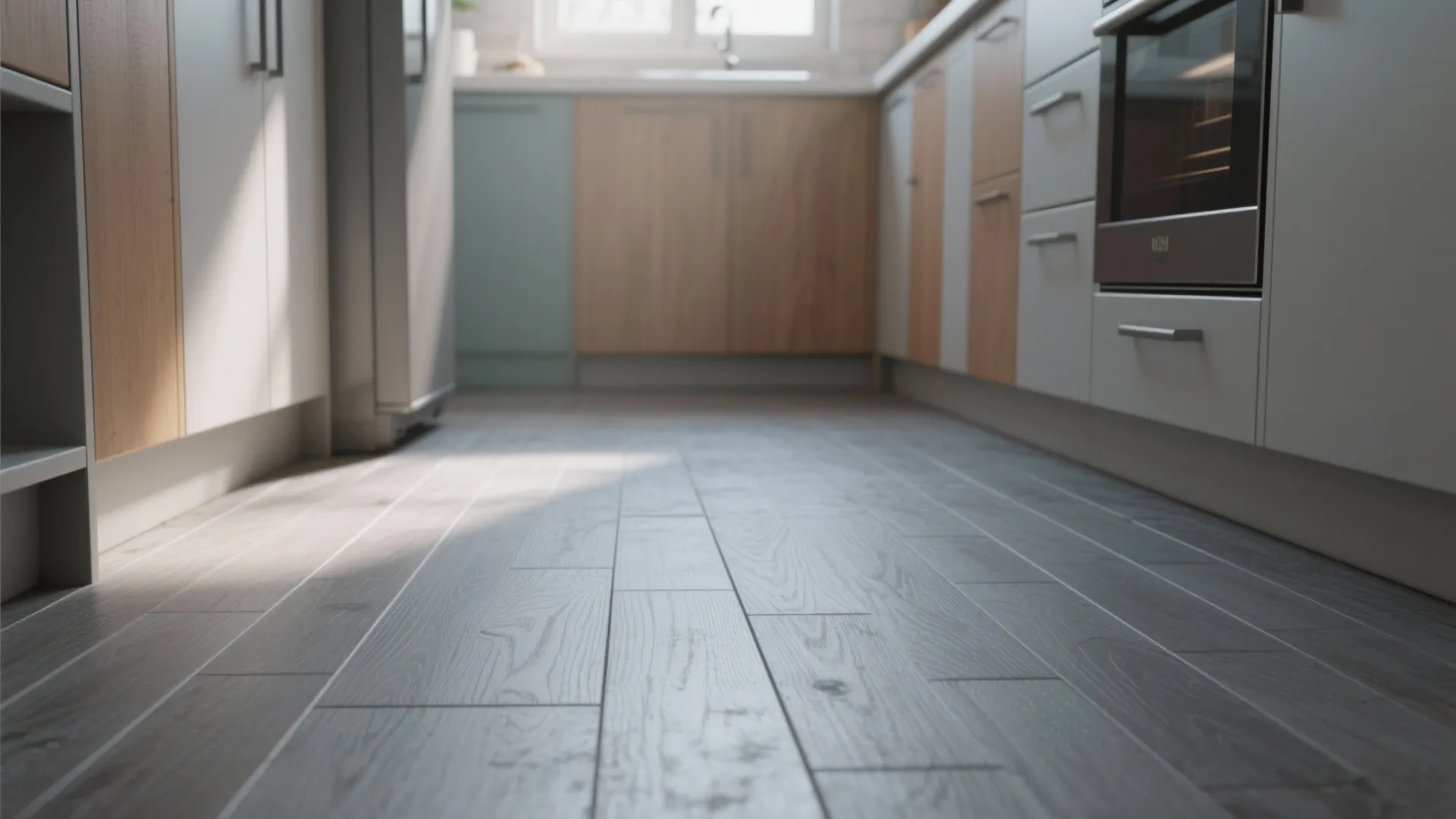 1. Use medium-gray planks to expand visual space