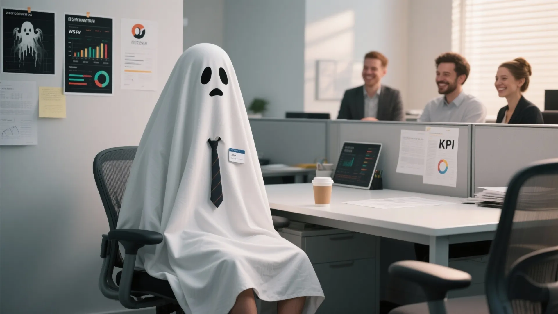 3. Meeting-Ready Ghost (with a Twist)
