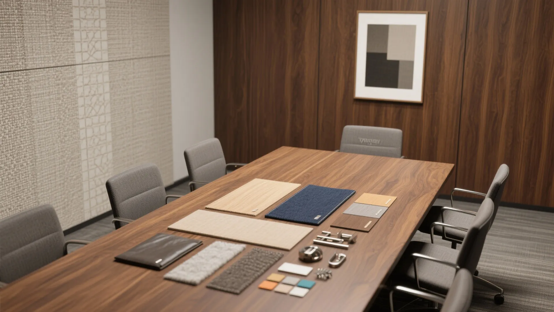 4. Elevate client meeting rooms with material choices