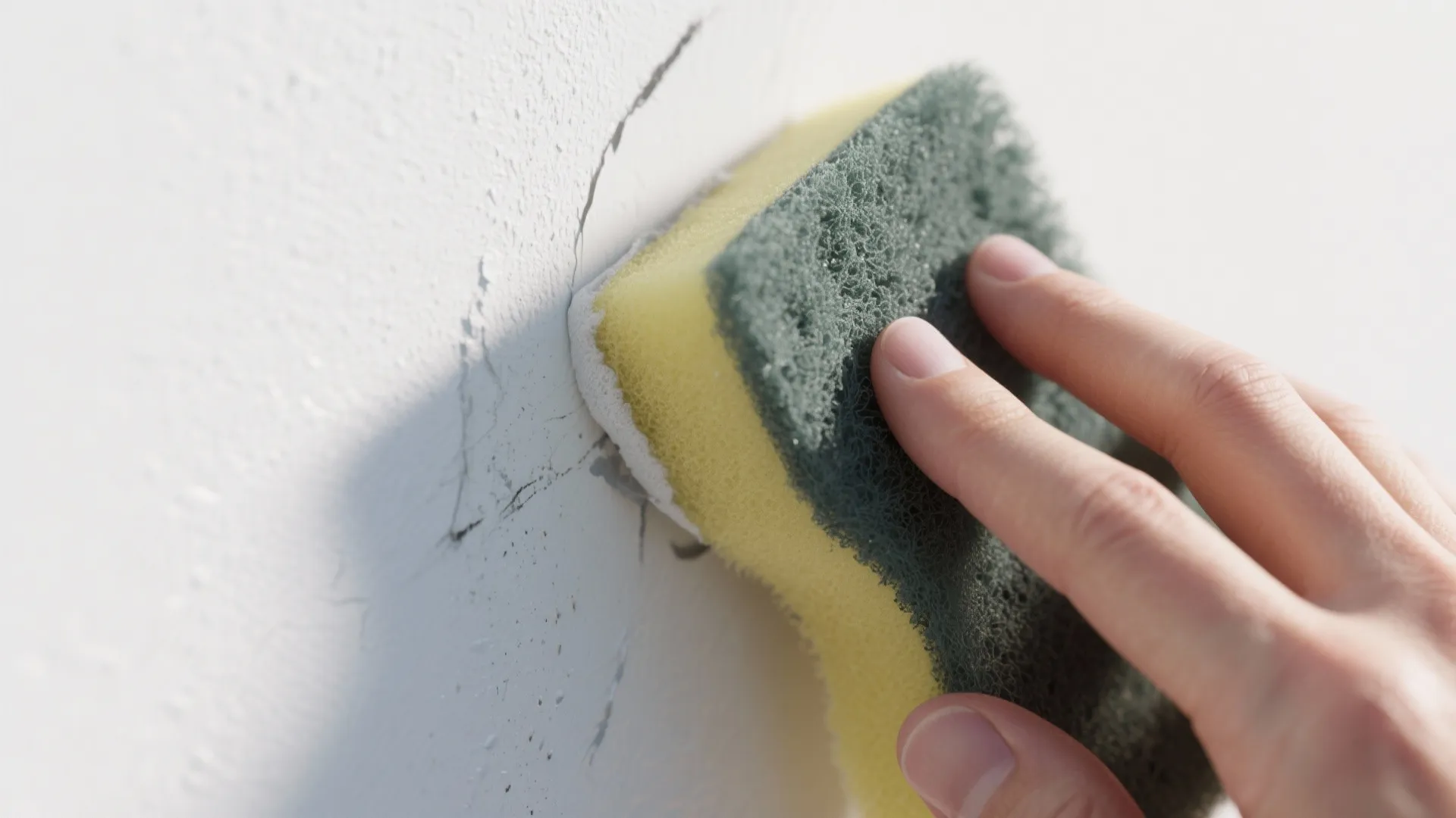 3. Tackle scuffs with a melamine sponge (carefully)