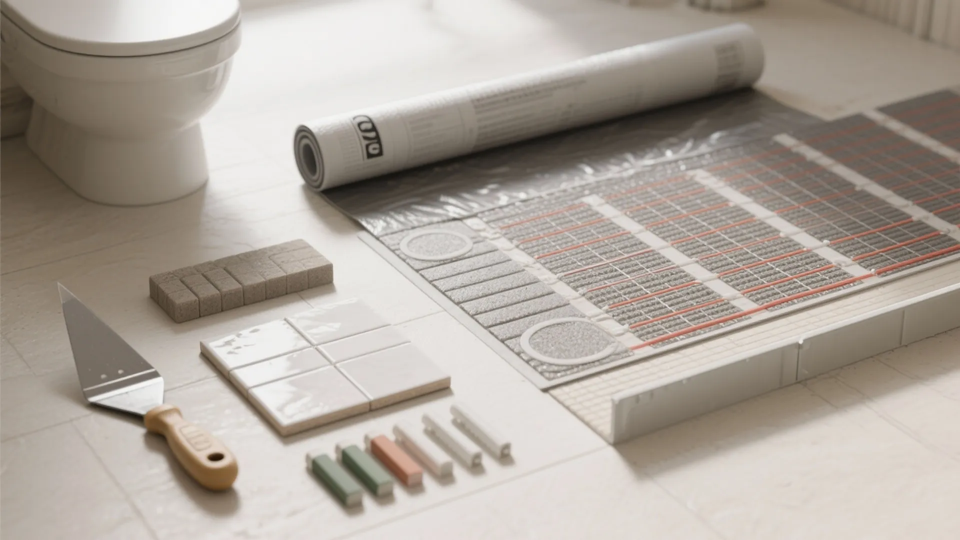 Waterproofing, heated floors, and clean transitions