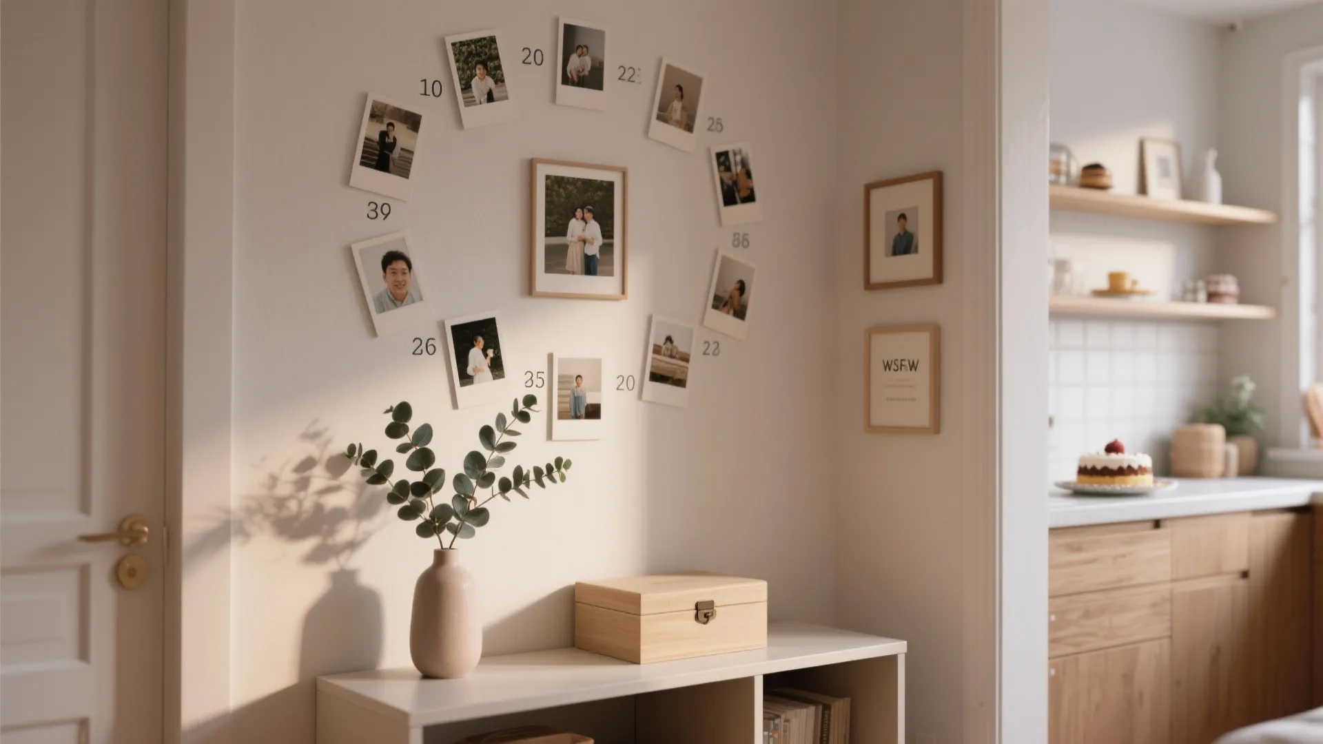 Memory Corner: Milestone Photos, Keepsake Box, and Gentle Greens