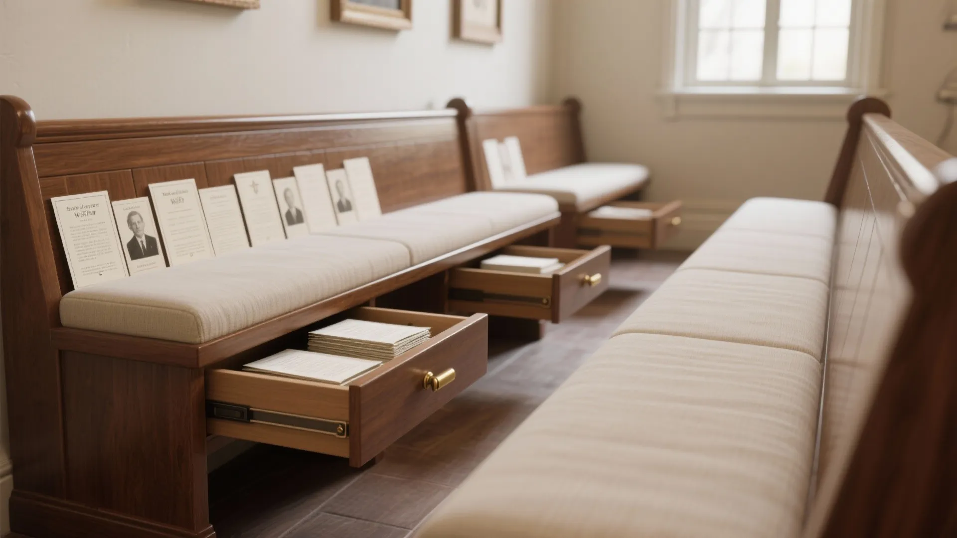 3. Multi-use Seating with Memory Drawers