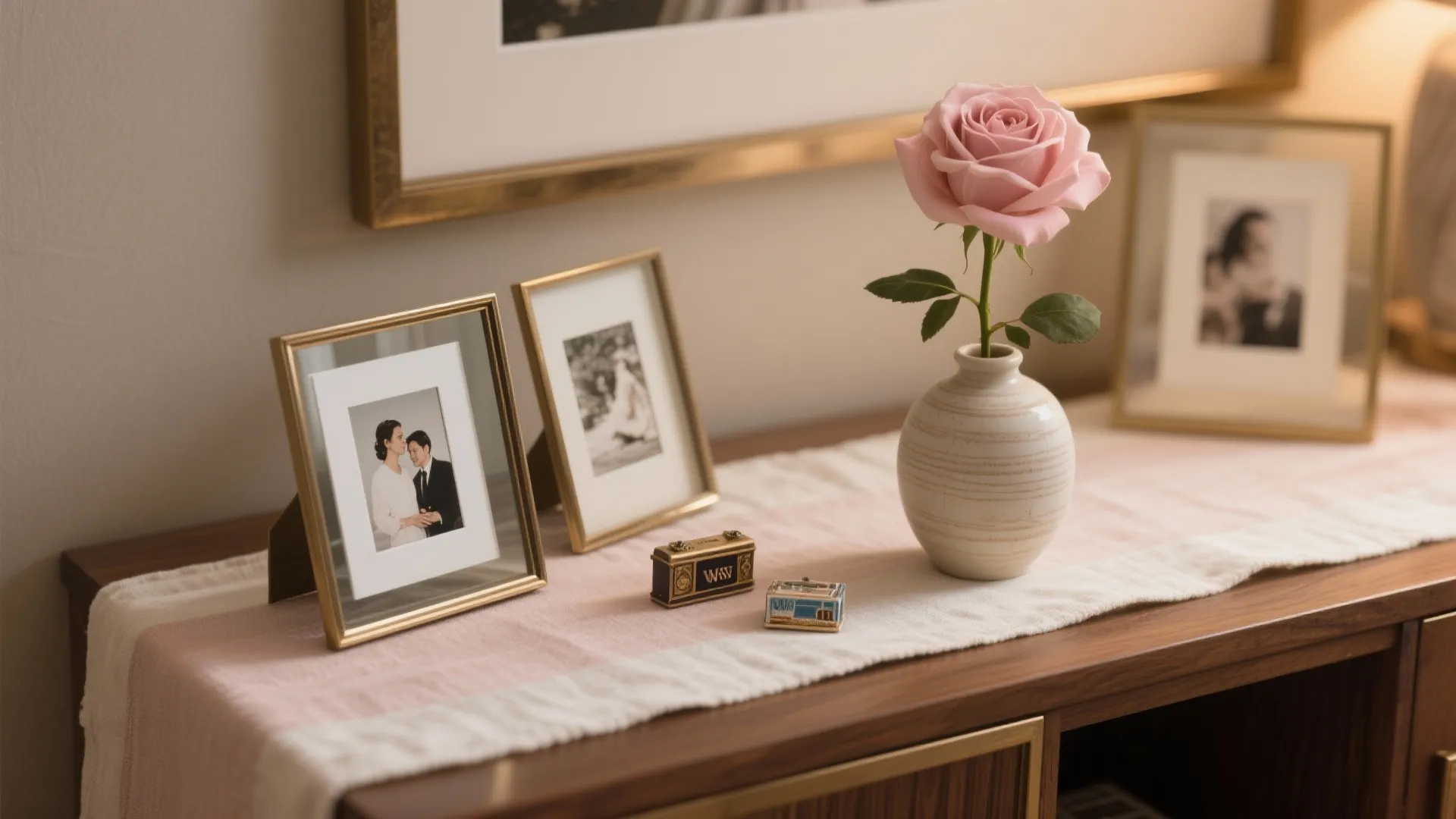 A memory vignette or gallery wall that tells your story