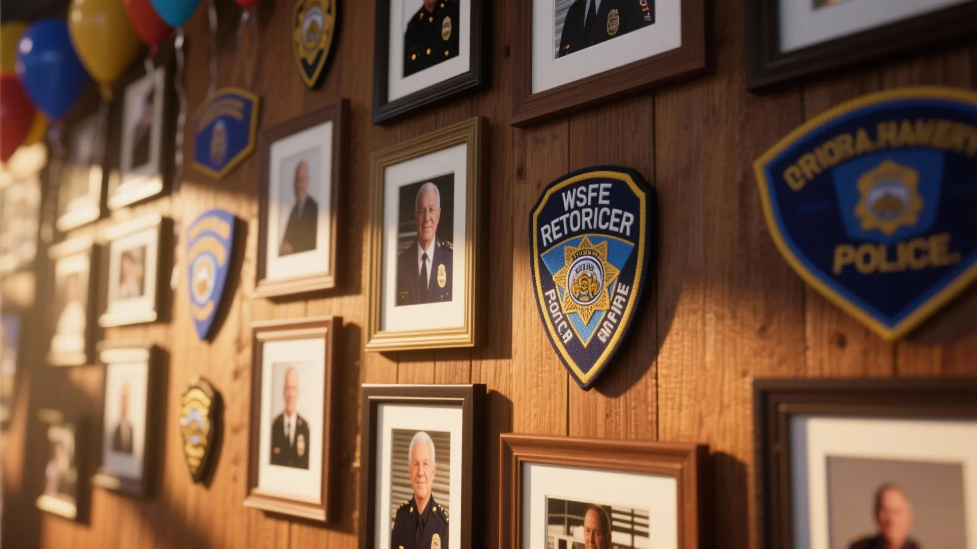 1. Memory Wall with Photos & Badges