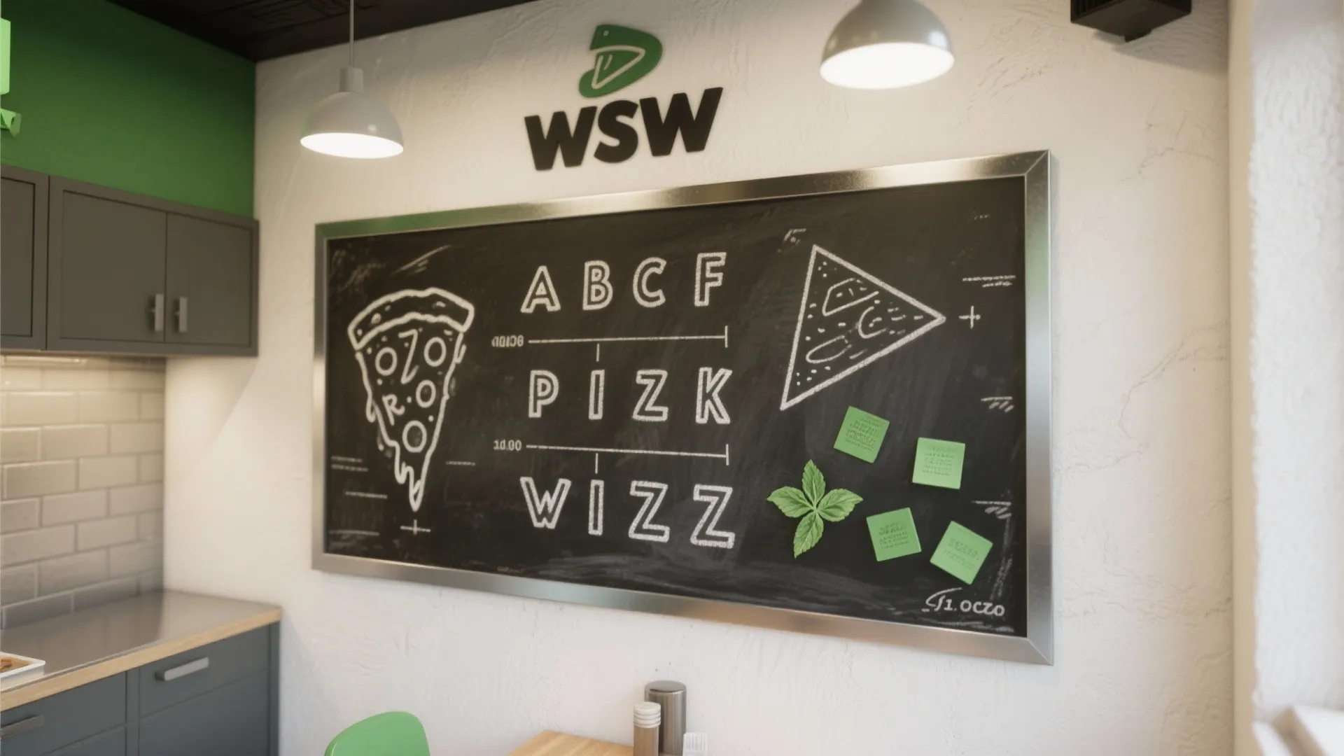 Bold Typography and Menu Wall