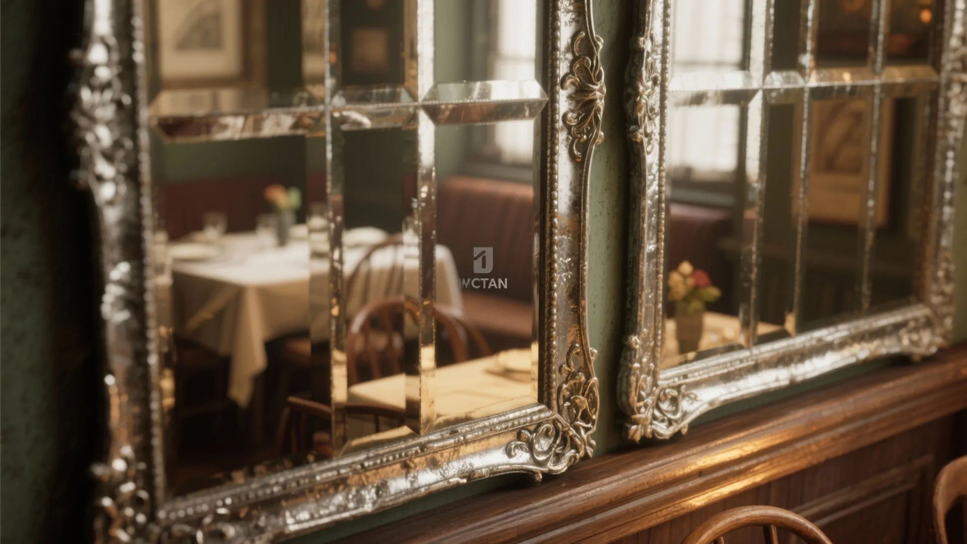 3. Antique mercury glass panels for a vintage vibe