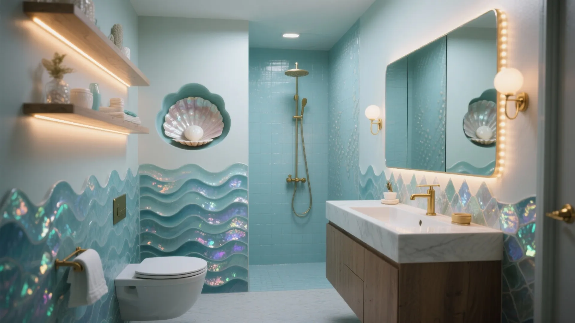 Little Mermaid Bathroom Decor: 5 Enchanting Ideas: Practical, playful mermaid-themed bathroom ideas for small spaces — tiles, color, storage and lighting from a pro designer