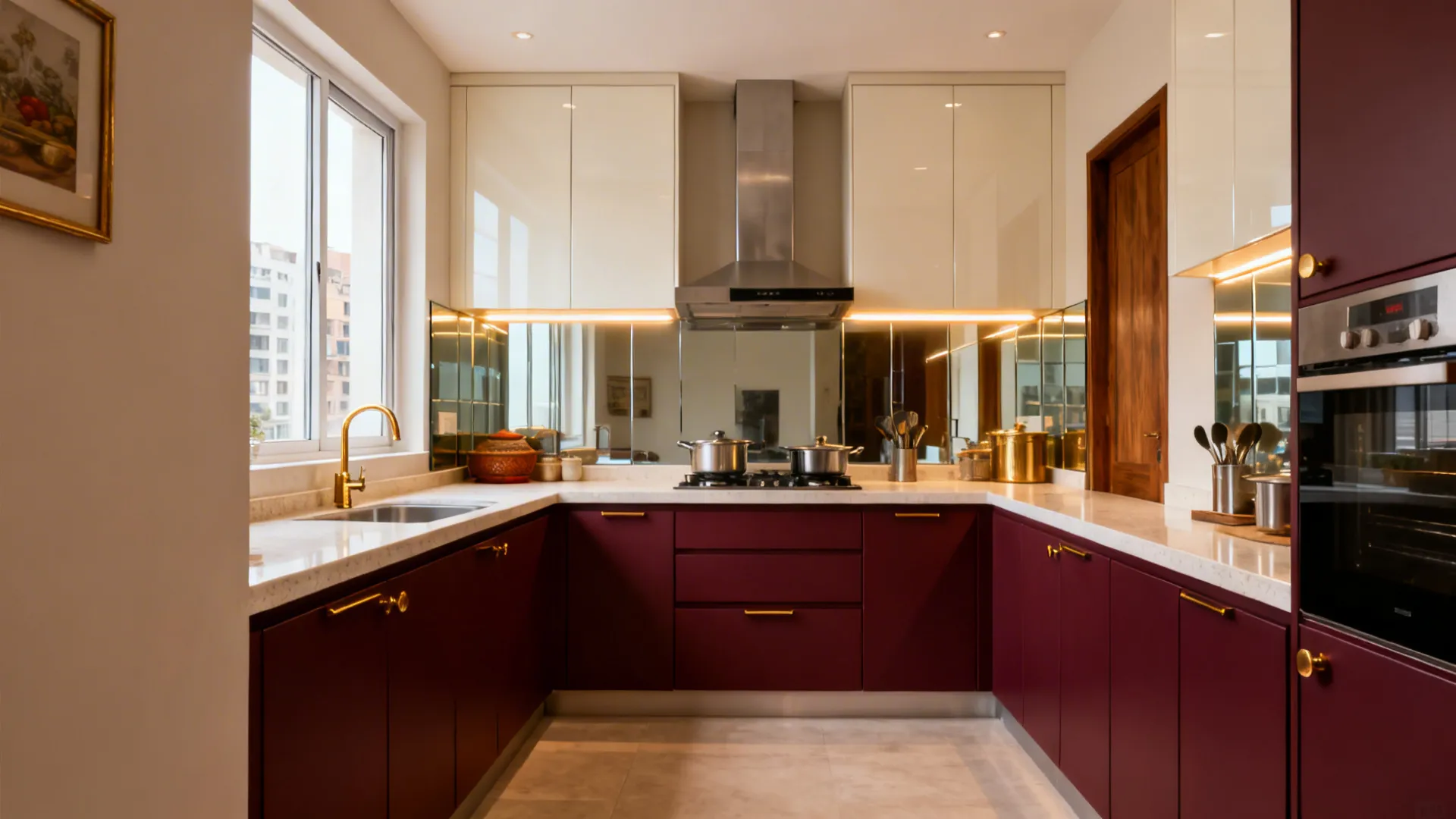 5 smart kitchen cabinet designs in India (meroon focus): My field-tested ideas for maroon kitchen cabinets that maximize small Indian kitchens