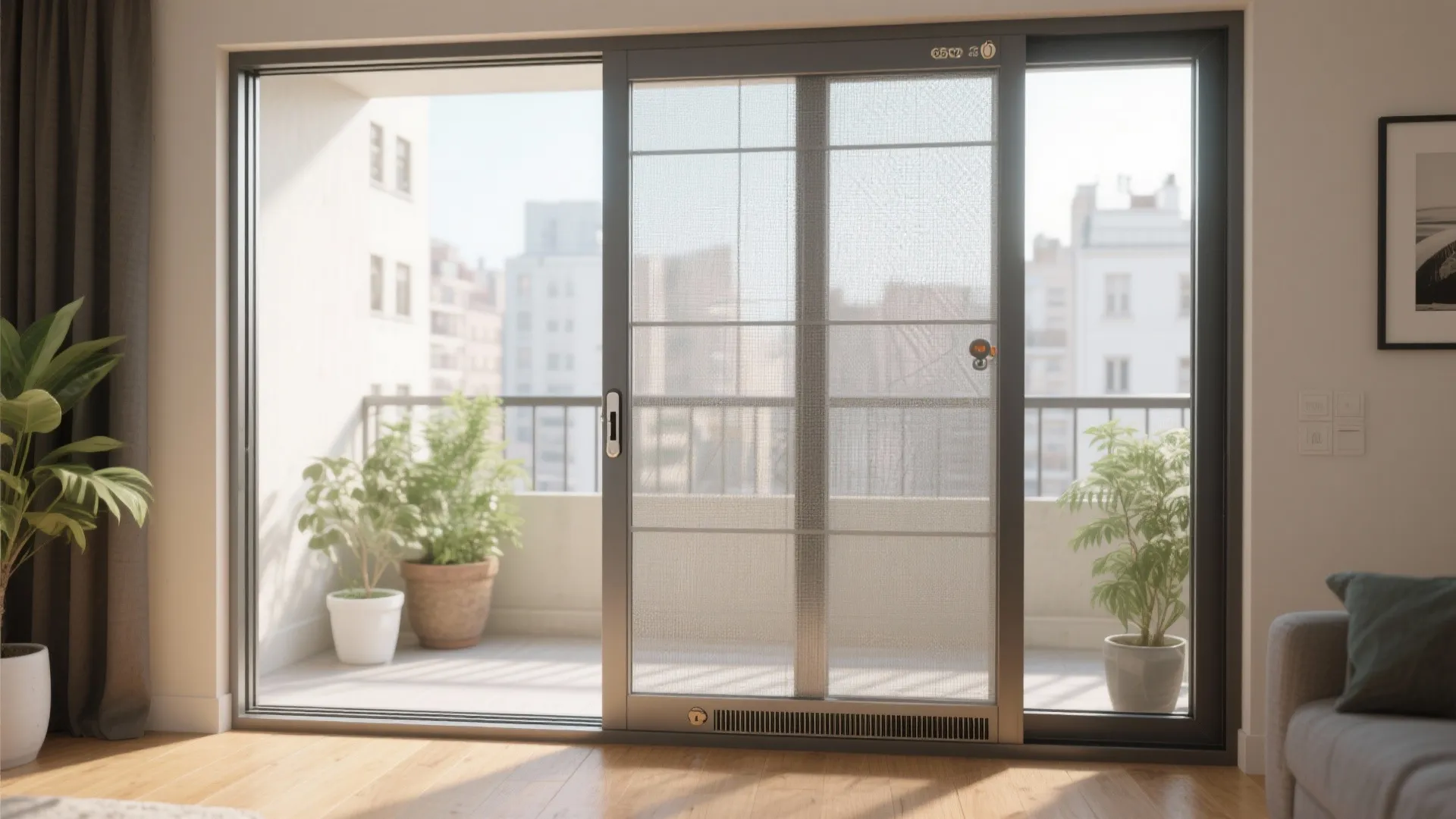 Sliding Mesh Door + Child Locks for Breezy Safety