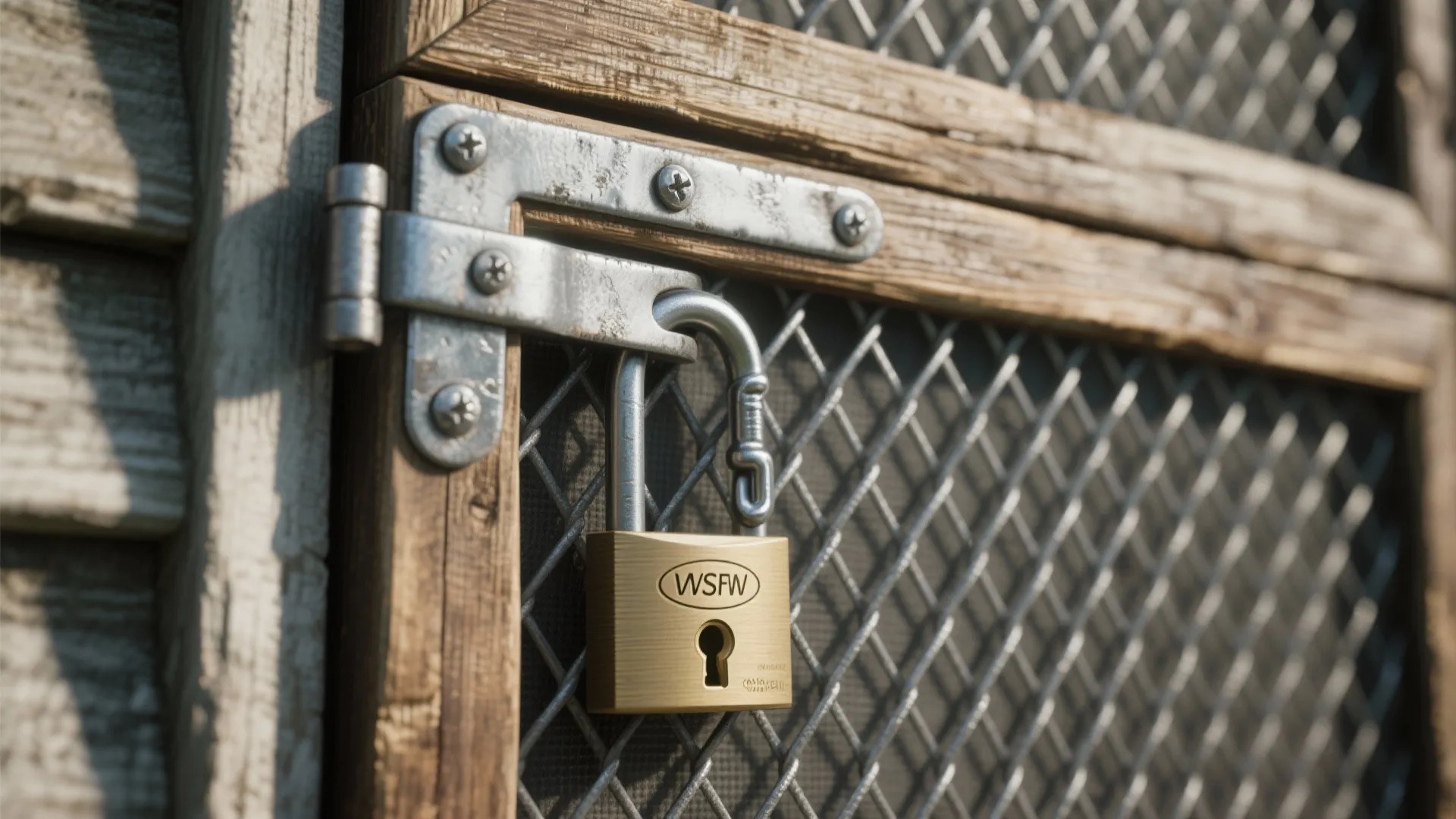 5. Framed Mesh Panel with Secure Lock