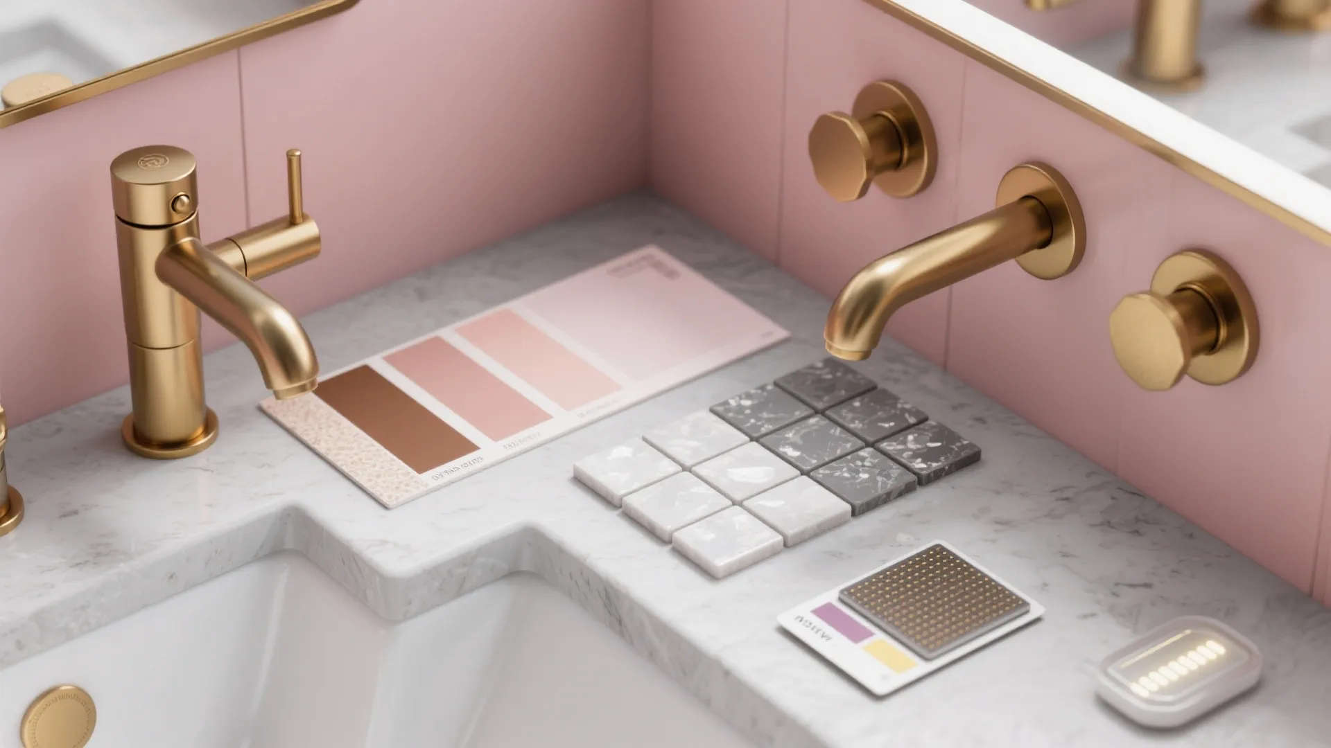 3. Metallic Accents to Bridge Pink and Grey