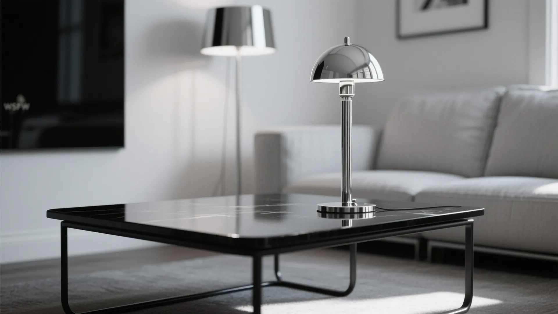 7. Metal Accents in Monochrome