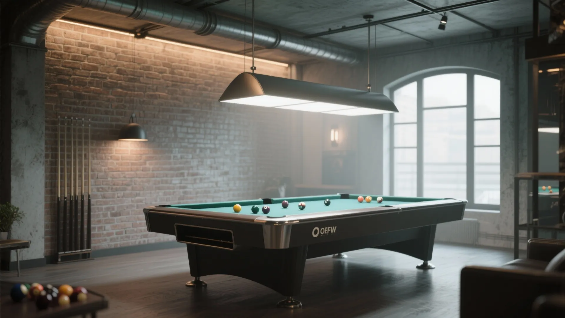 3. Slim metal canopy for an industrial look