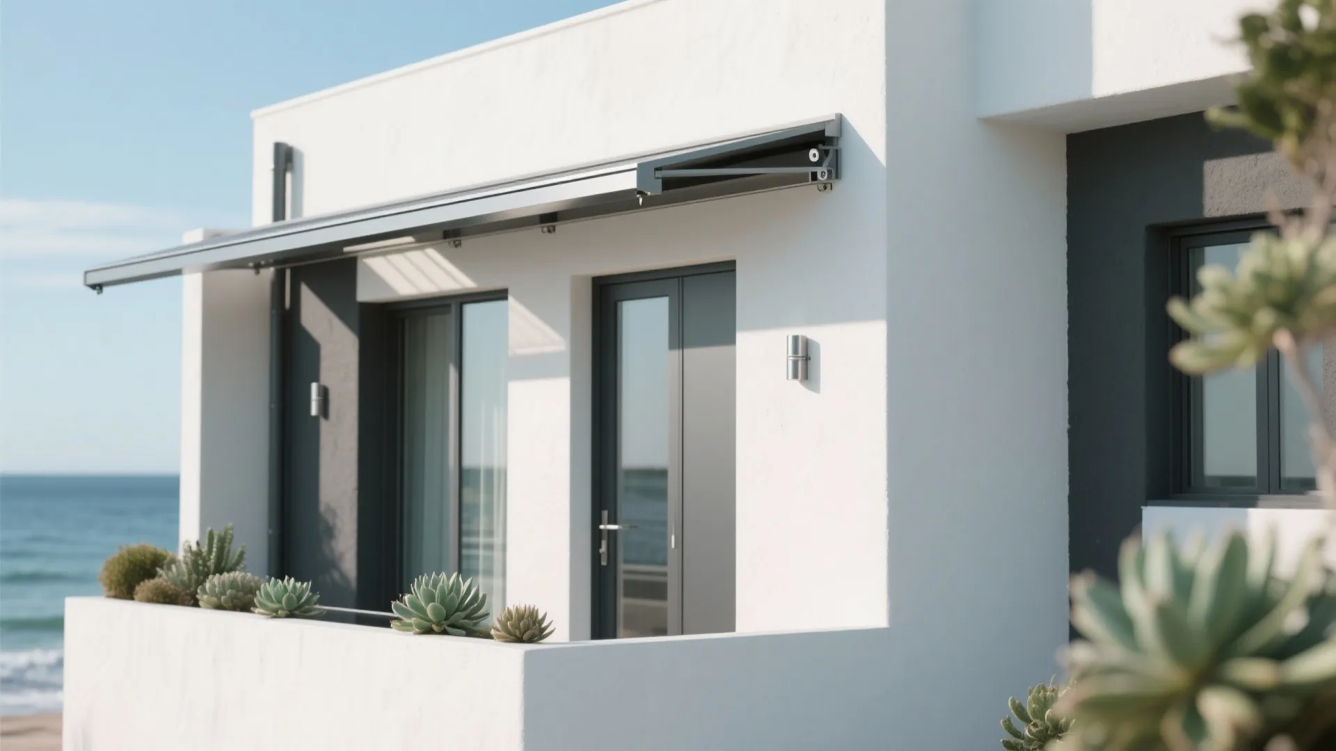 Slim Steel or Aluminum Chajja, Powder-Coated for Longevity